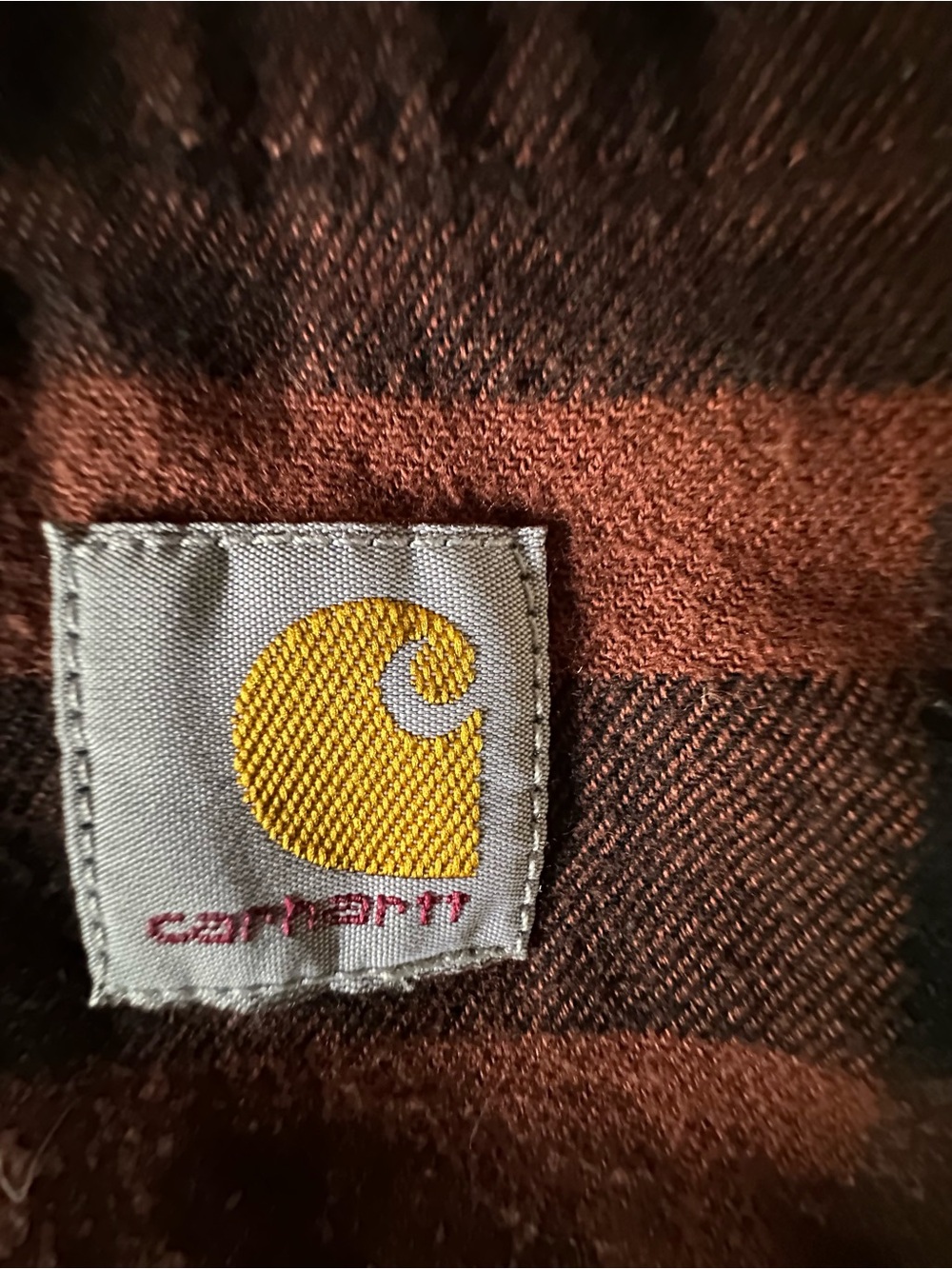Carhartt Rugged Flex Flannel Shirt - Rust Plaid - Picture 5 of 7